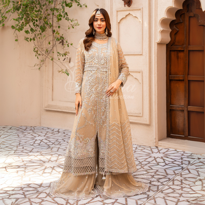 Luxury Embroidered Chiffon Party wear dress  | Wedding Collection | karma Collection | UMKC01201