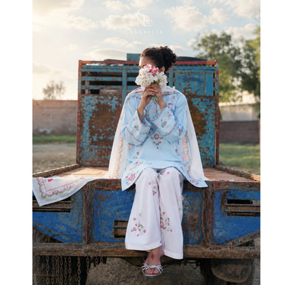UCA-43 "HER" Collection Embroidered Cambric Cotton by Casuallite 3 Piece Suit for Women | Ready to Wear Pakistani Dress