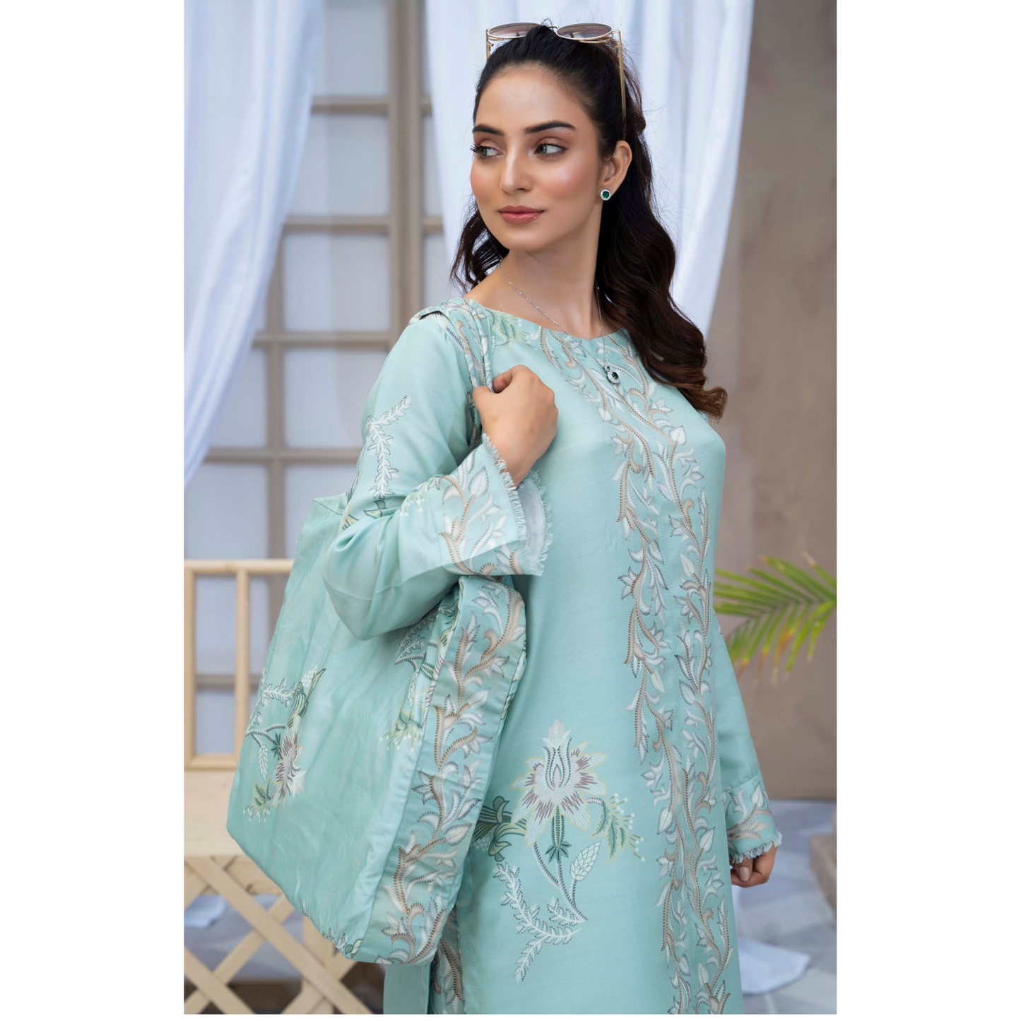 2 Printed Pakistani Co-Ords Set with Bag | Ready to Wear | Raniya.h | UMRAH0901