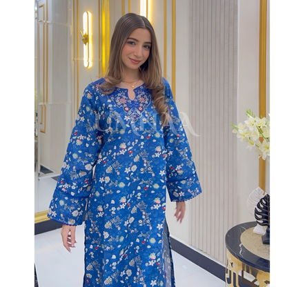 UA-36 Printed Embroidered Khaddar 3 Pc Dress | Ready to wear | UMNAA
