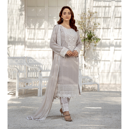 UMRZ-40 Luxury Handwork Embroidered Dress with Chiffon Dupatta 3 Pc |Ready to Wear| Rangz