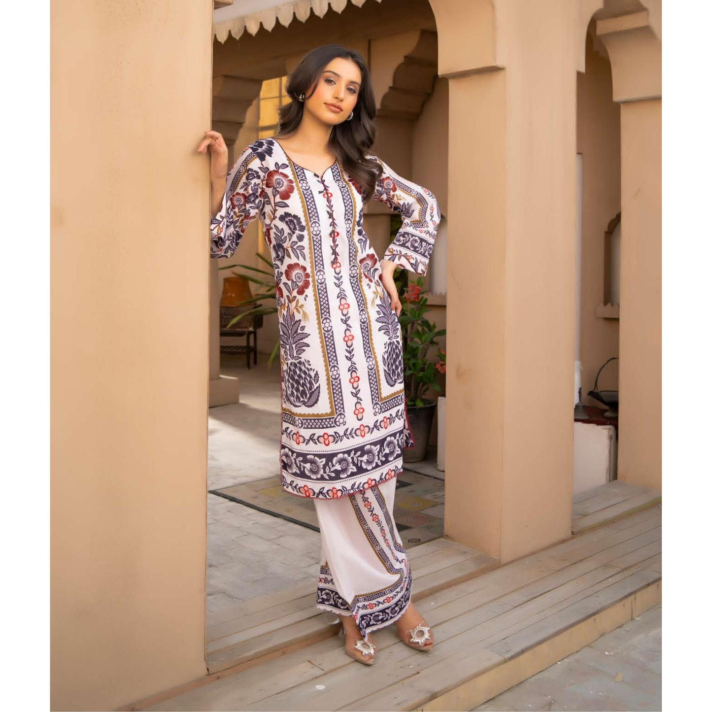 UMRZ-45 2 Pc Printed Cotton Co-Ord set |Ready to Wear| Rangz