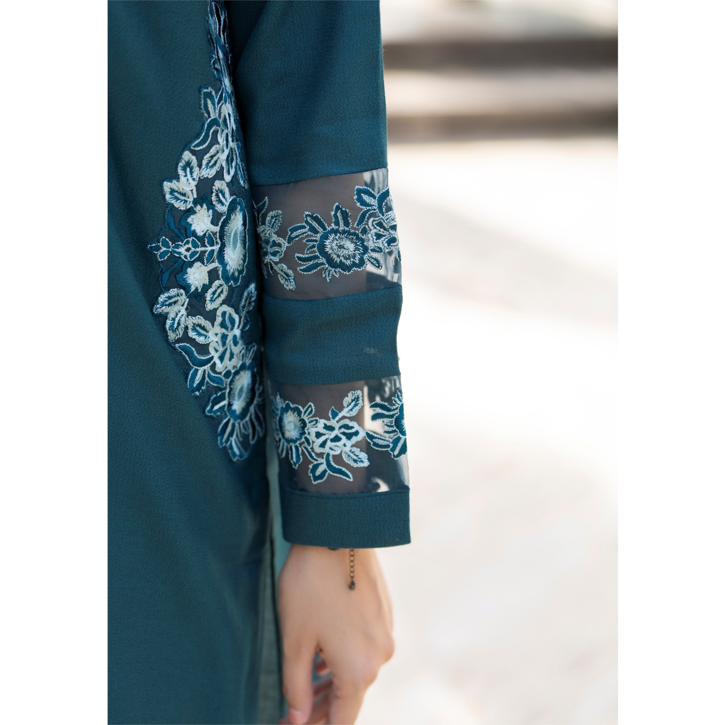 UZA-01 Rang e Elegance by Zaaria 2 Pc Embroidered Dhanak Co-Ords Set