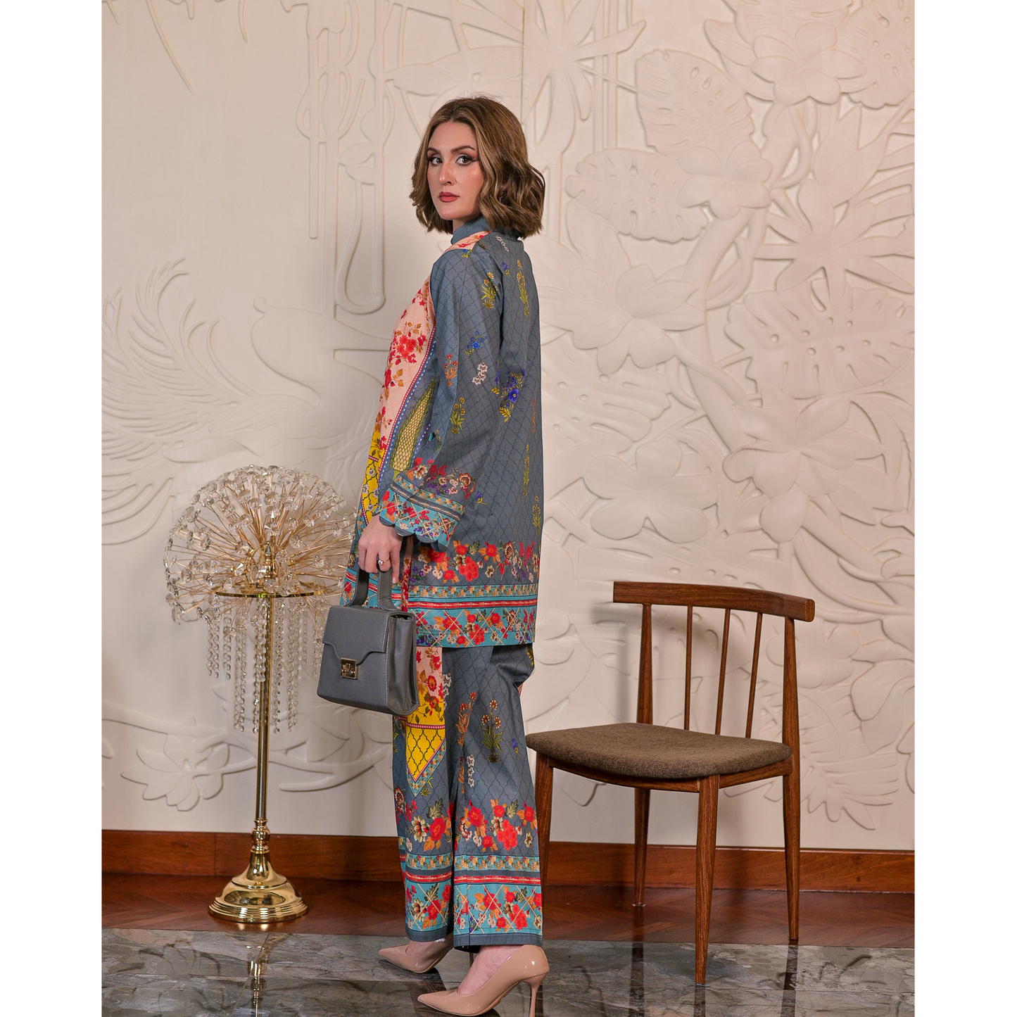 USN-17 Printed Cambric Cotton Co-Ords Set by Saphron