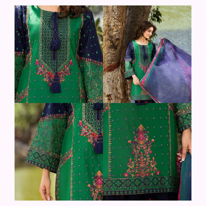 KC-1572 "Sunheri" Embroidered Festive Cambric Cotton Collection by Karma Collection