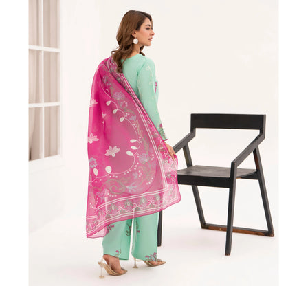 UA-216 Embroidered Cambric Cotton Collection by Umnaa | Ready to Wear Pakistani Asian clothes