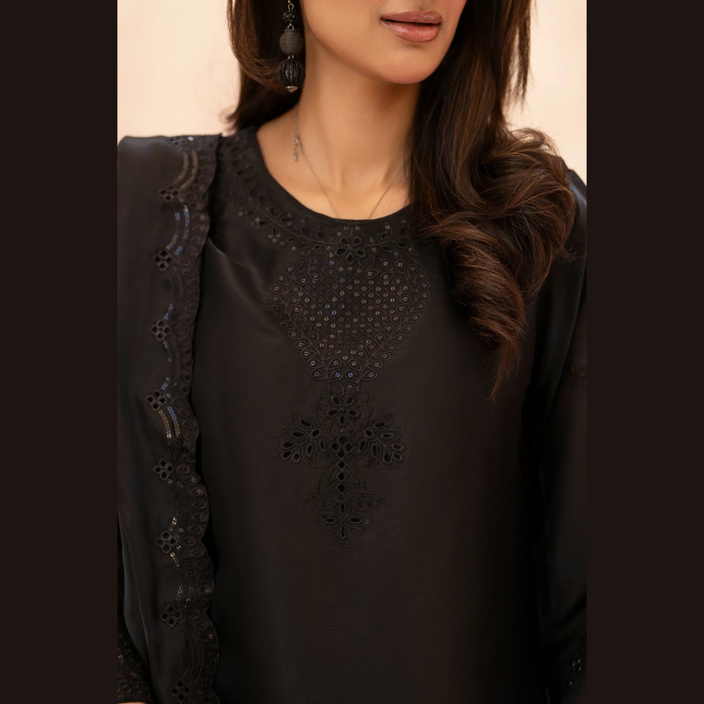 RA-36 Embroidered Sheesha Silk 3 Piece Suit | Premium Embroidered Silk Dress with Dupatta | Women's Party & Festive Wear