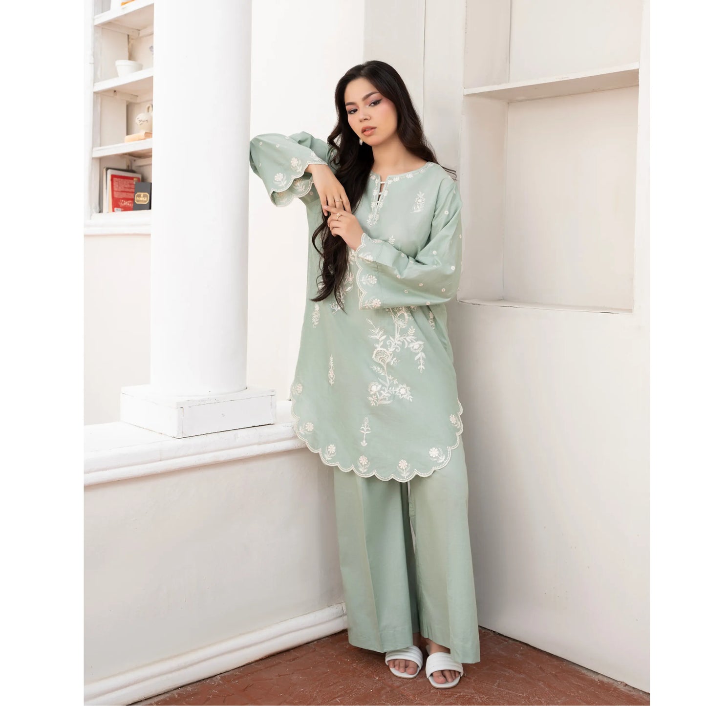 UA-243 Embroidered Lawn Summer Lawn Co-Ords Set by Umnaa