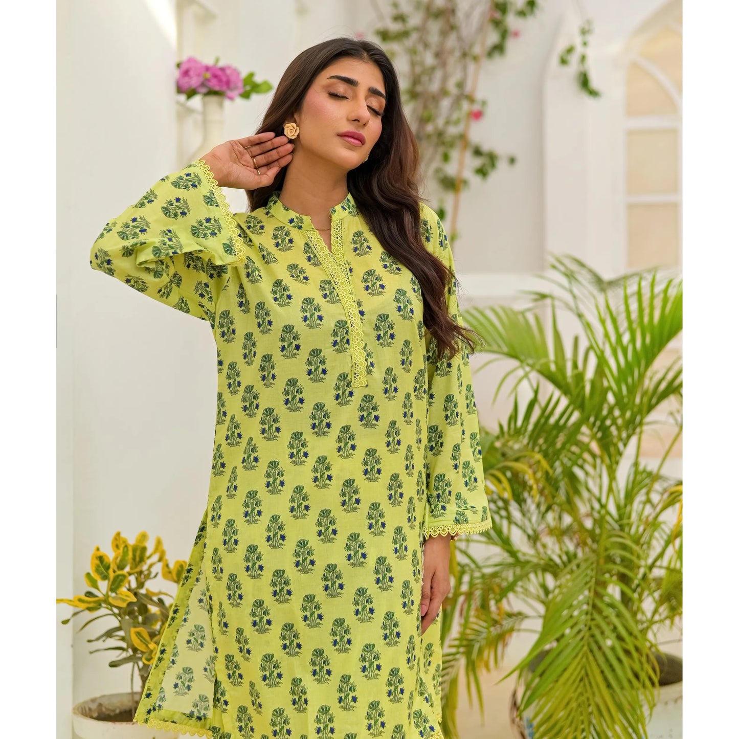 UA-248 Printed Lawn 2 Piece Co-Ord Set | Soft Breathable Summer Outfit | Casual Matching Shirt & Trouser Set by Umnaa
