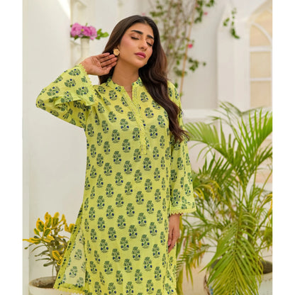 UA-248 Printed Lawn 2 Piece Co-Ord Set | Soft Breathable Summer Outfit | Casual Matching Shirt & Trouser Set by Umnaa