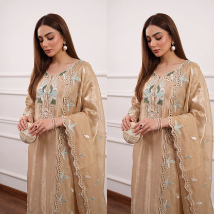 UA-264 Embroidered Festive Kaftan Sheesha Silk Collection by Umnaa | Pakistani Trendy Kaftan Asian Clothing