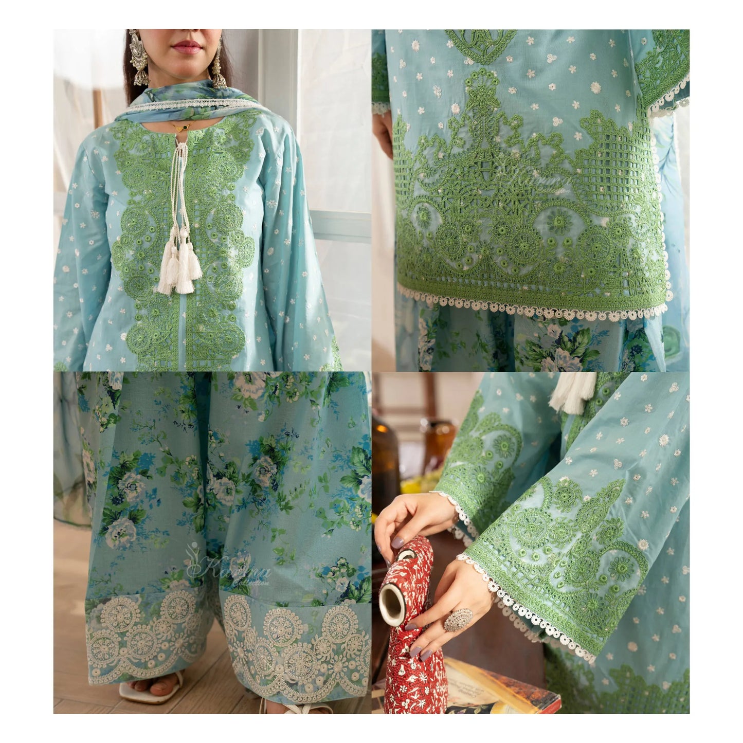 "Flora" Embroidered Lawn 3 Pc Collection | Karma Collection