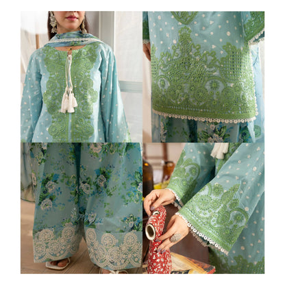 "Flora" Embroidered Lawn 3 Pc Collection | Karma Collection