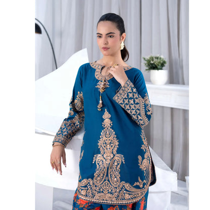 UTT-25 " Ethnic" Cambric Cotton 3 Pc Collection | Traditional Thread