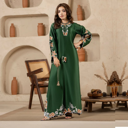 RA-39 Embroidered kaftan 2 Pc - Raniya.h
