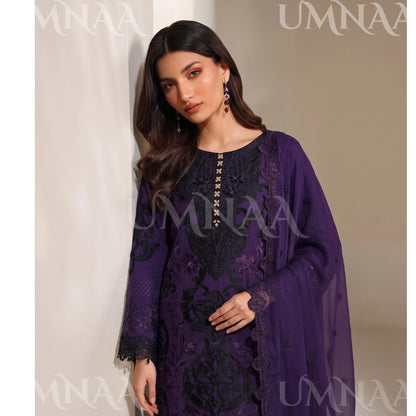 UA-296 Embroidered Chiffon 3 Pc Collection | Umnaa