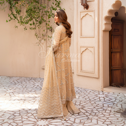 Luxury Embroidered Chiffon Party wear dress  | Wedding Collection | karma Collection | UMKC01201