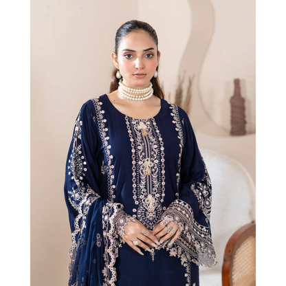 UMRZ-52 "Edenrobe LUX " Embroidered Linen Collection By Rangz