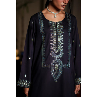 UCA-37 EALA Festive Embroidered Viscose Dress with Printed Silk Dupatta | Women’s Festive Wear Pakistani Designer Outfit by Casuallite