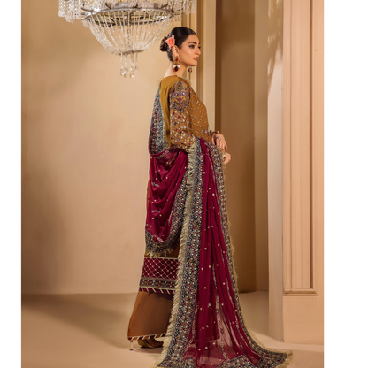UTT-10 "Chantelle" Embroidered Chiffon Festive Collection by Traditional Thread