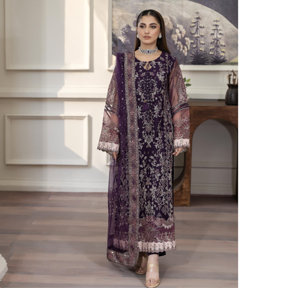 UTT-08 Luxury Festive Net Collection | Ready to Wear | Traditional Thread