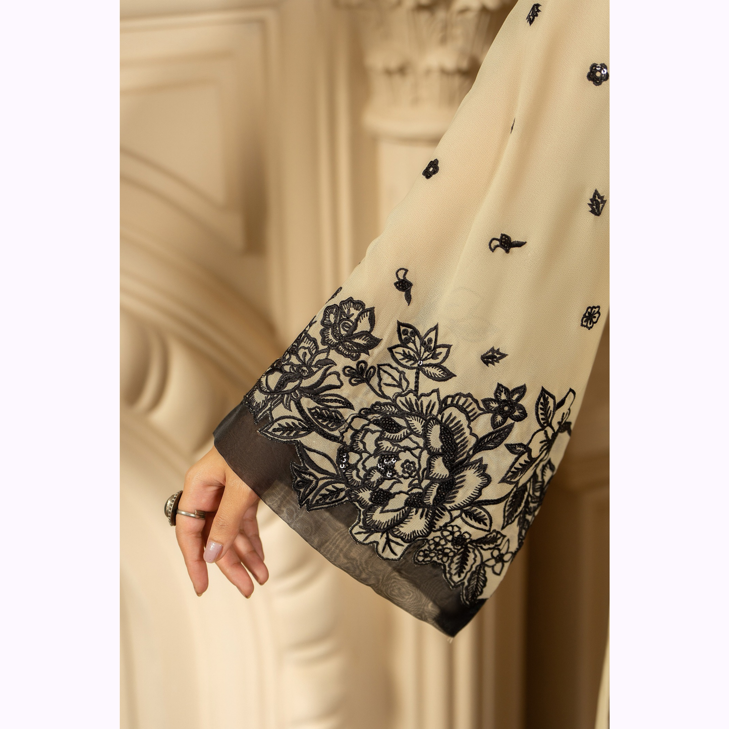F-469 Embroidered Georgette Chiffon Collection by karma Collection