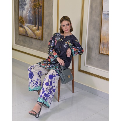 USN-17 Printed Cambric Cotton Co-Ords Set by Saphron