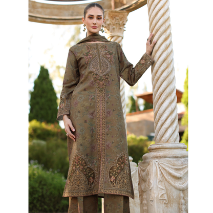 UA-138 Embroidered Printed khaddar Collection by Umnaa | Ready to Wear | Asian Clothes