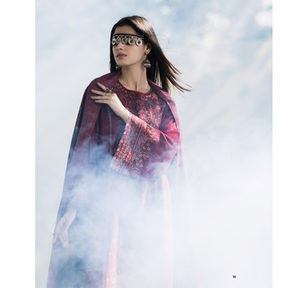 UCA-31 Embroidered Dhanak with Pashmina Shawl Winter Collection by Casuallite