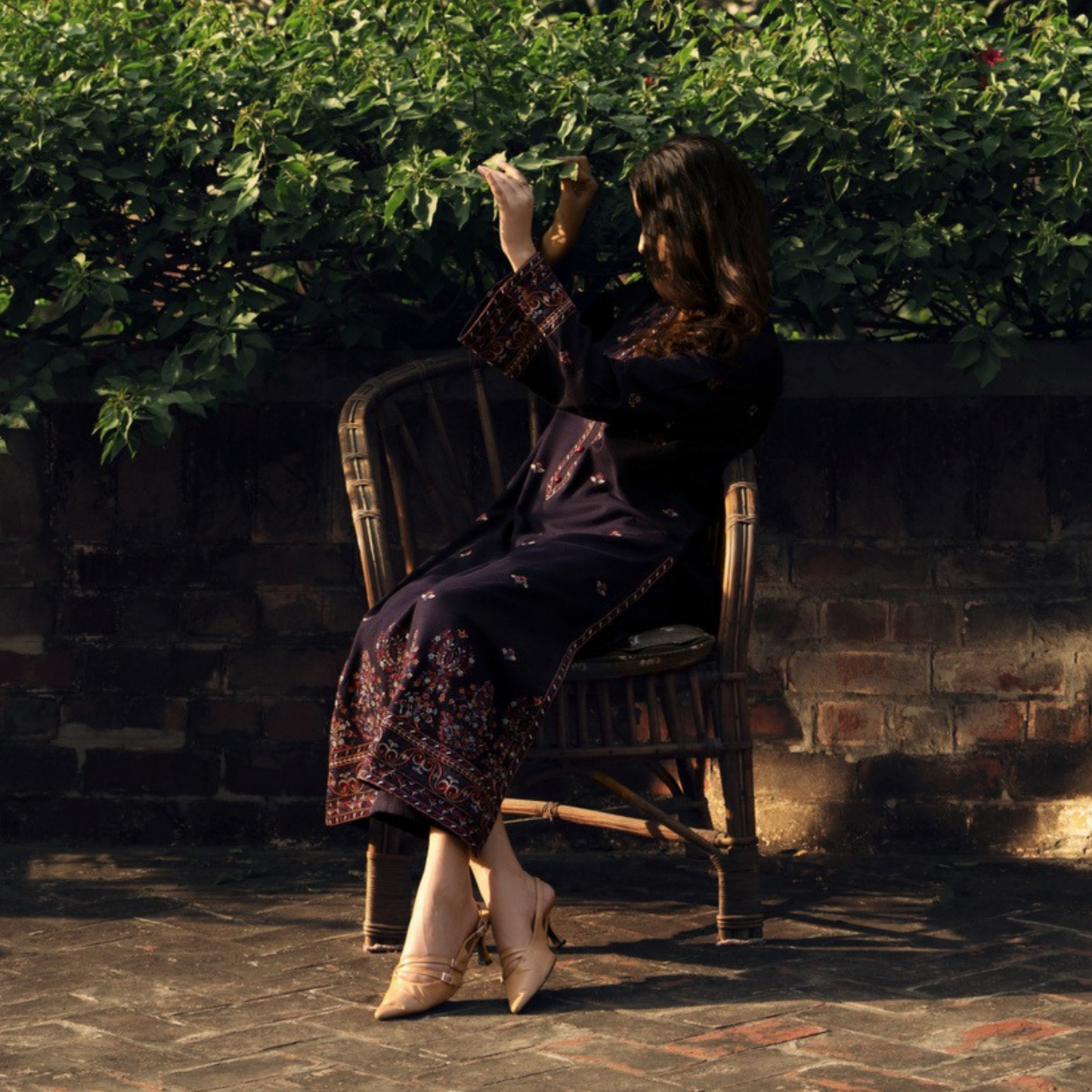 UCA-33 "Shadows" Embroidered Khaddar with Wool Shawl Winter Collection by Casuallite