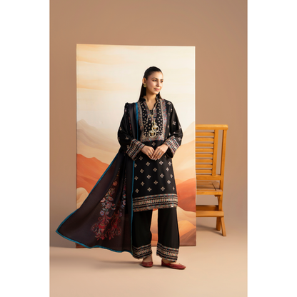 RA-25 Embroidered Dhanak Collection by Raniya.h