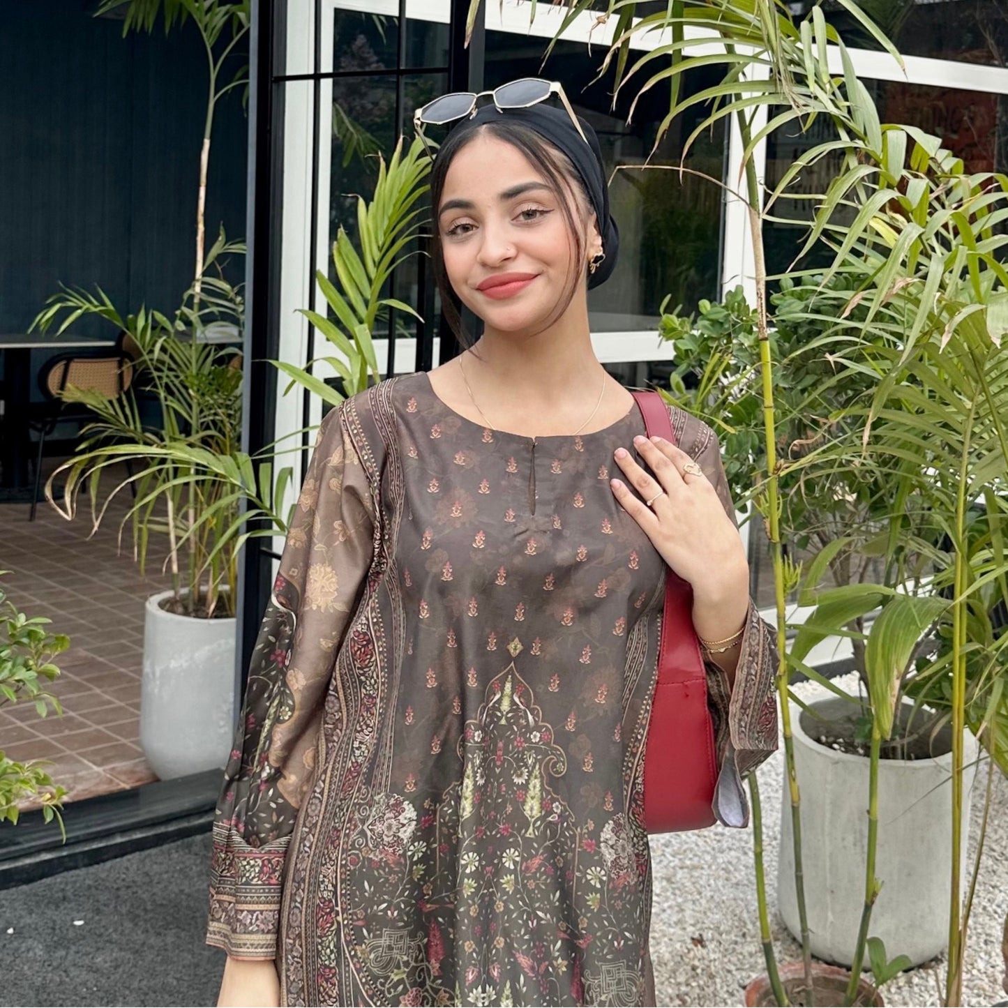 UA-169 Silk Printed Co-Ords Set by Umnaa | Ready to Wear Modest fashion Asian