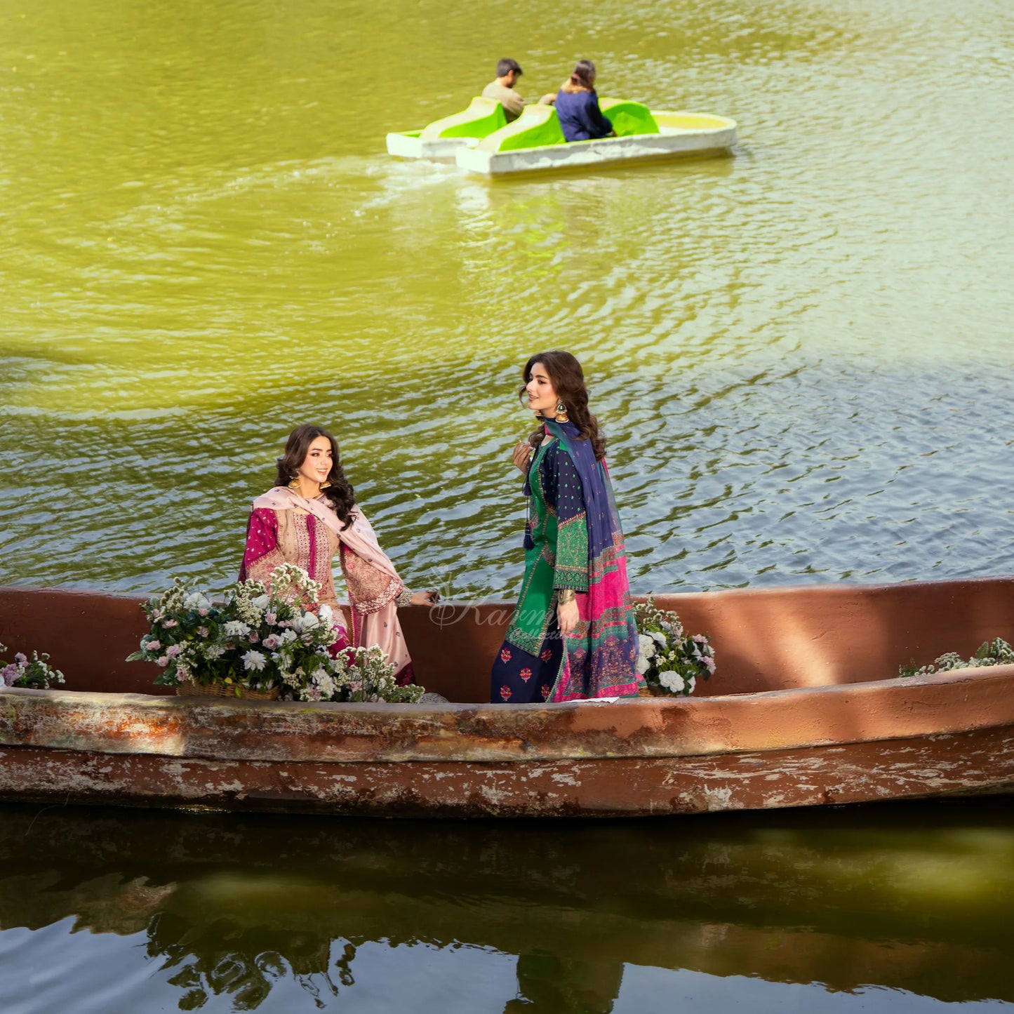 KC-1572 "Sunheri" Embroidered Festive Cambric Cotton Collection by Karma Collection