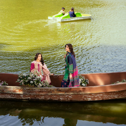 KC-1572 "Sunheri" Embroidered Festive Cambric Cotton Collection by Karma Collection