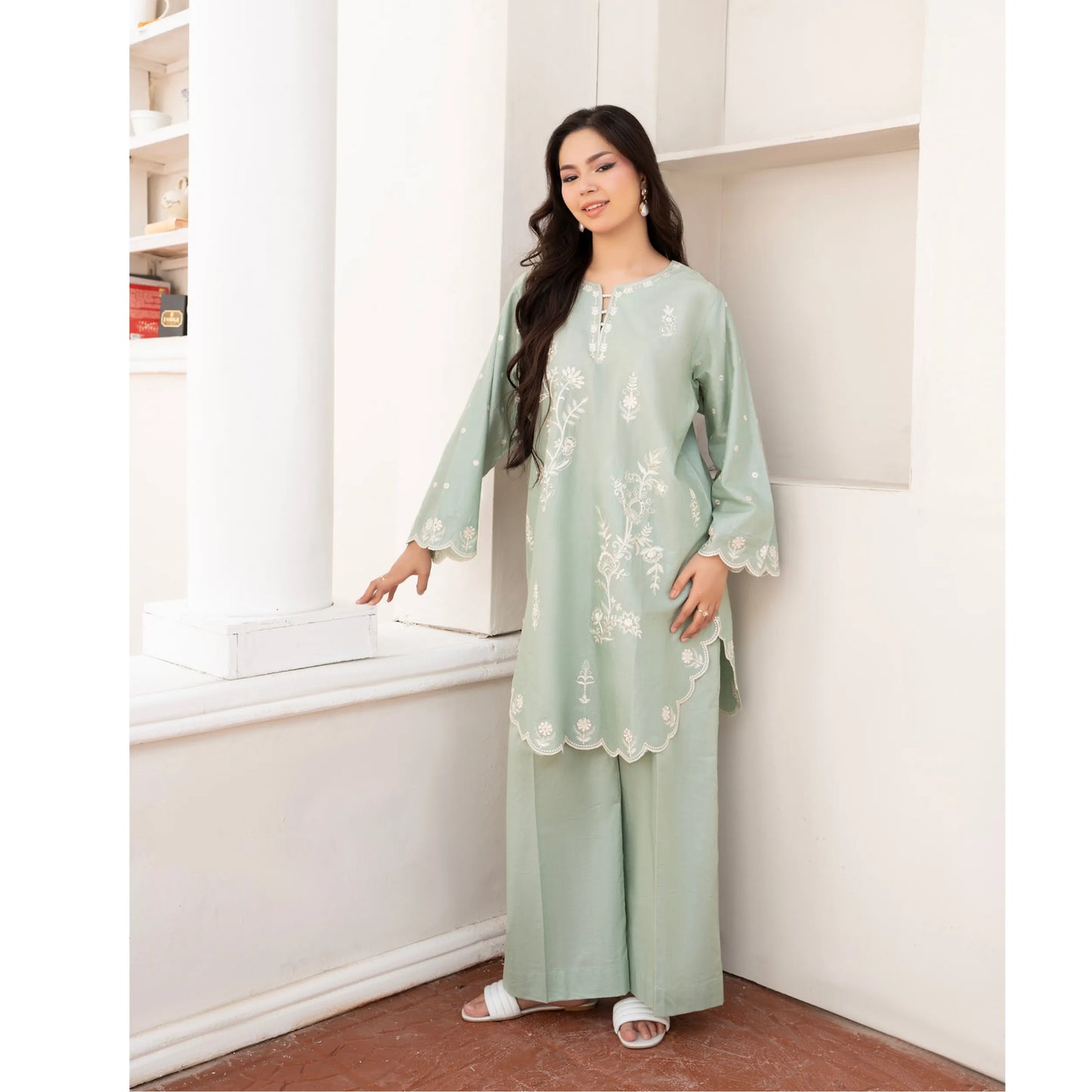 UA-243 Embroidered Lawn Summer Lawn Co-Ords Set by Umnaa