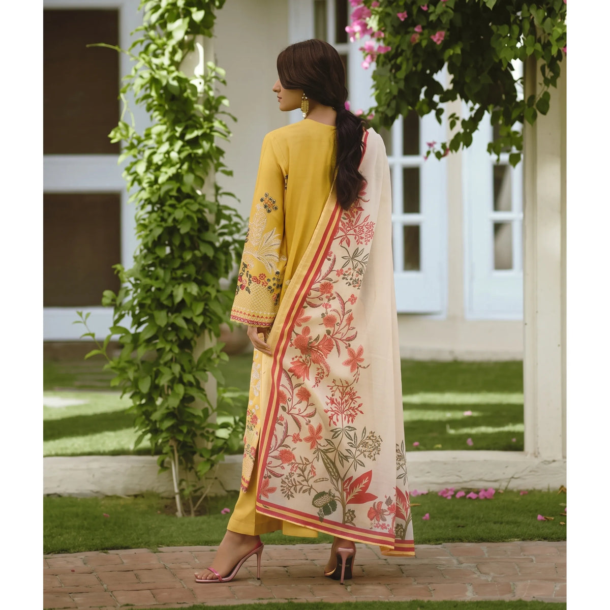 UCA-46 "Sakoon" Embroidered Cambric Cotton Pc Collection | Casuallite
