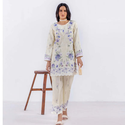 UAL-01 Chikankari Lawn Co-Ord Set | Adan's Libas