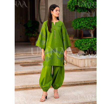 UA-276 Embroidered Trendy Cotton Co-Ord Set | Umnaa