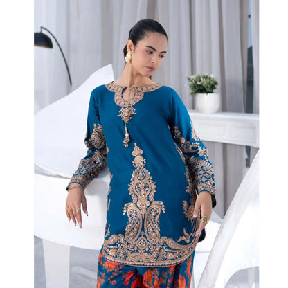 UTT-25 " Ethnic" Cambric Cotton 3 Pc Collection | Traditional Thread