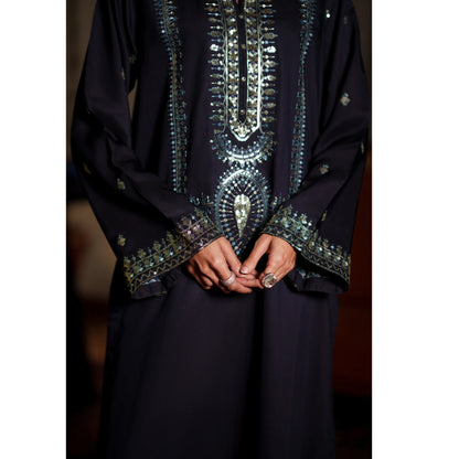 UCA-37 EALA Festive Embroidered Viscose Dress with Printed Silk Dupatta | Women’s Festive Wear Pakistani Designer Outfit by Casuallite