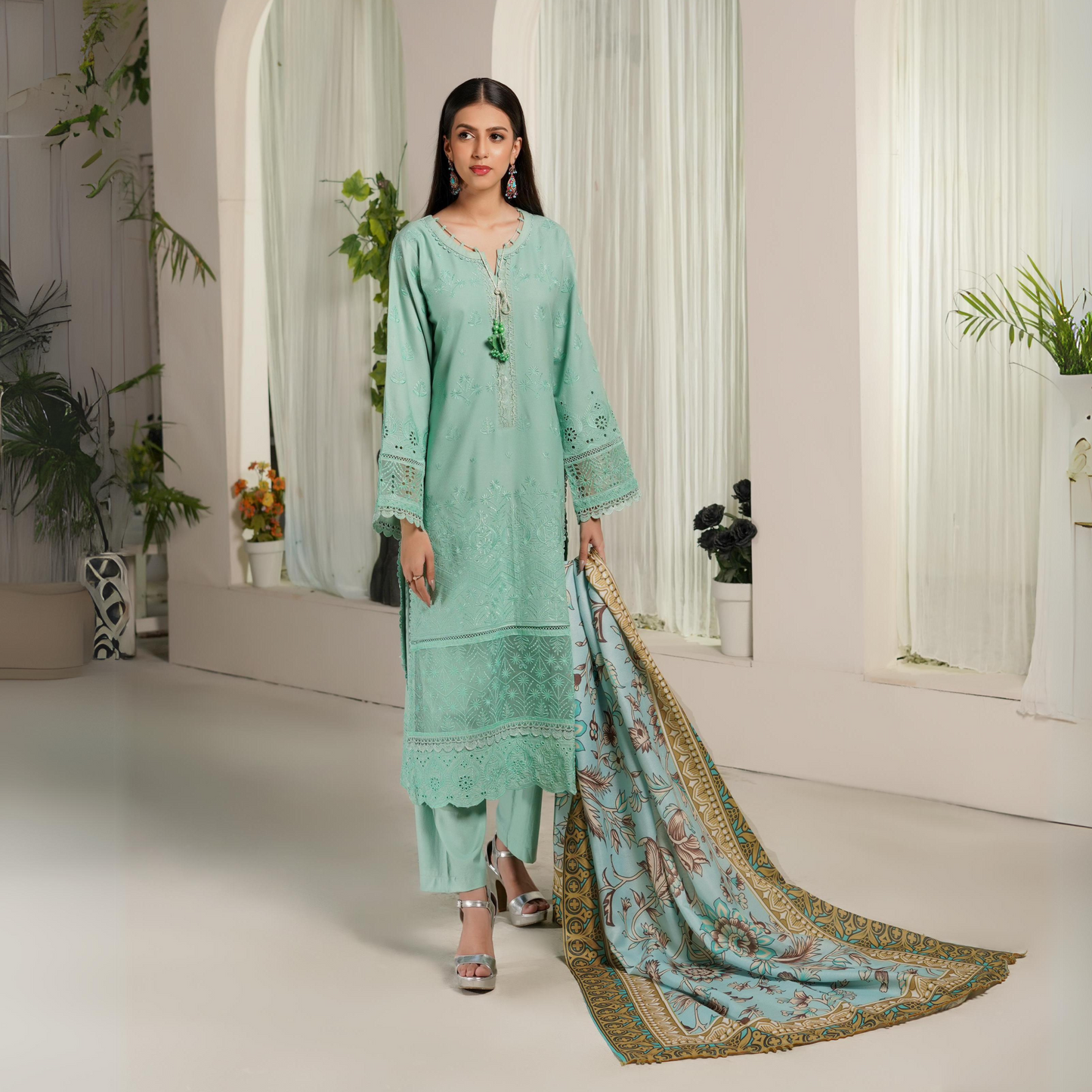 3 Pc Dhanak Collection | Ready to Wear | MUNIRA | UMMUN07