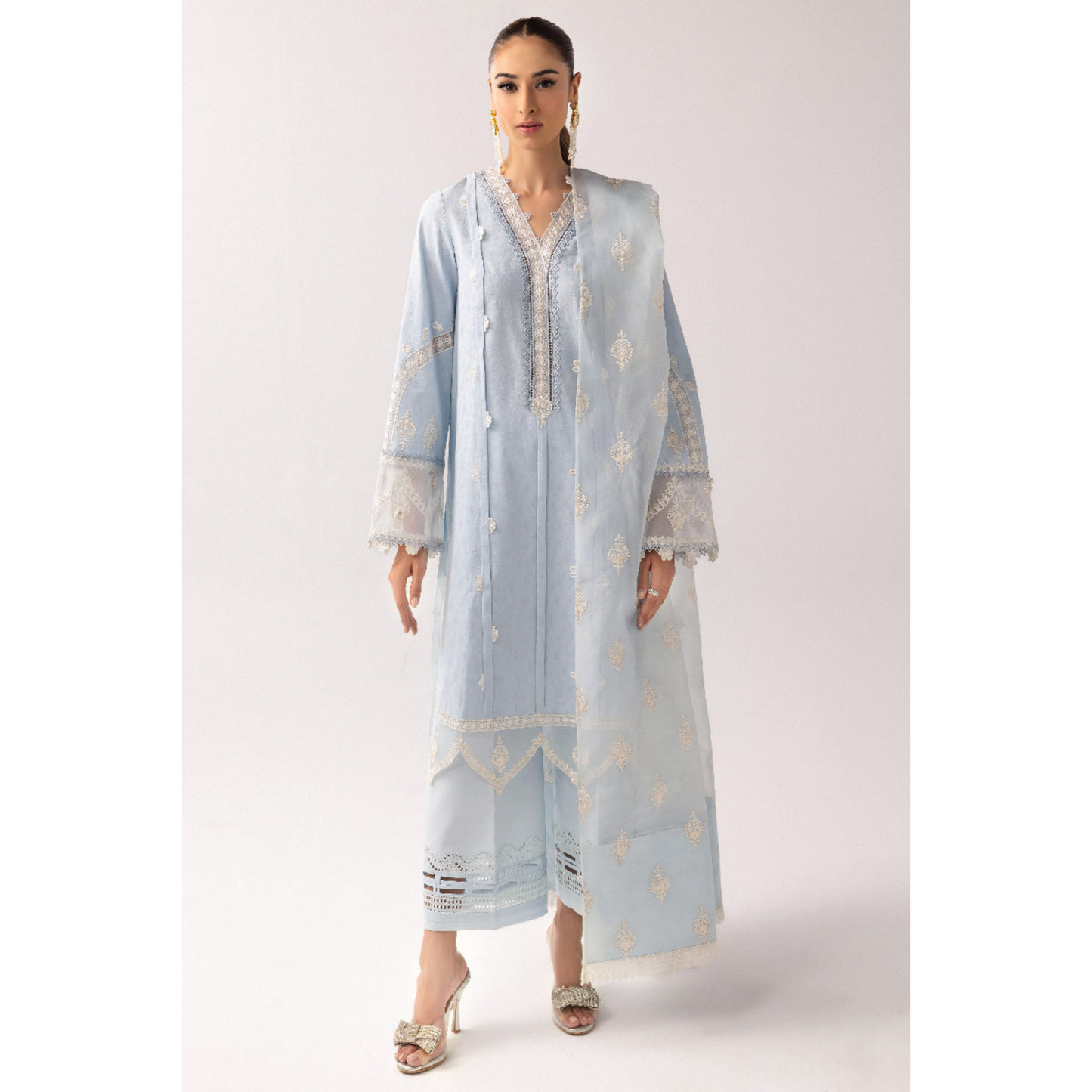 3 Pc Festive Embroidered Collection  | Ready to Wear | Qalamkar