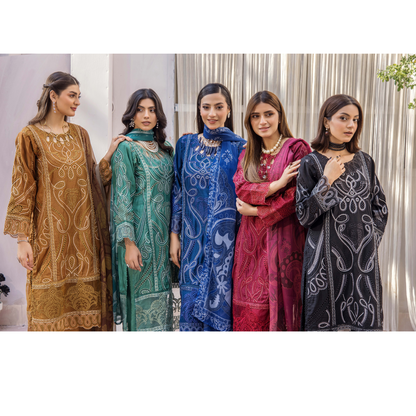 UTT-02 Embroidered Viscose 3 Pc Pakistani Dress | Eid Ready to wear | Traditional Thread