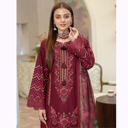 KC-1456 Embroidered Cotton Collection Ready to Wear 3 Pc - Karma Collection