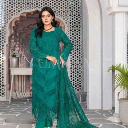 UA-92 Embroidered Lawn 3 Pc Ready to wear Collection | Umnaa