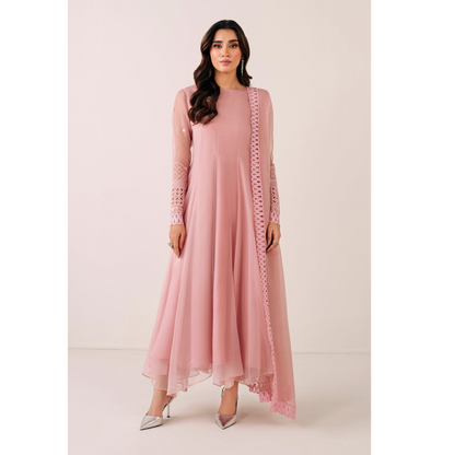 UA-97 Luxury Embroidered Chiffon Frock Collection 3 Pc | Ready to Wear | Umnaa
