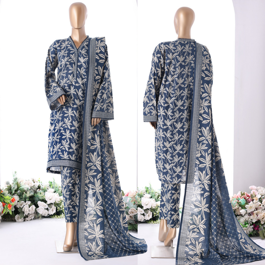 UBA-01 Printed Khaddar 3 Pc Winter Collection by Bin Saeed