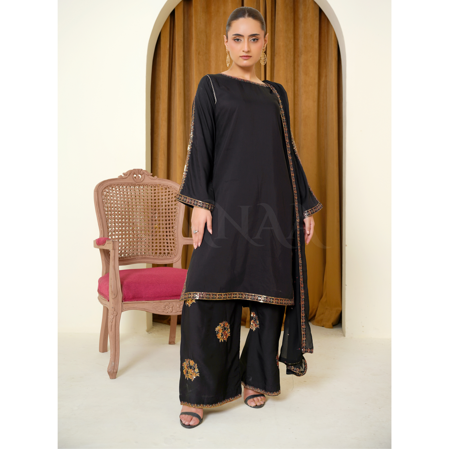 UA-117 Embroidered Viscose Collection | Ready to Wear | Umnaa