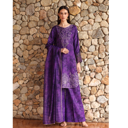 UA-138 Embroidered Printed khaddar Collection by Umnaa | Ready to Wear | Asian Clothes