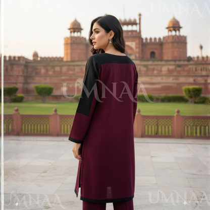 UA-143 Modest Wear Dhanak Co-Ords Set by Umnaa